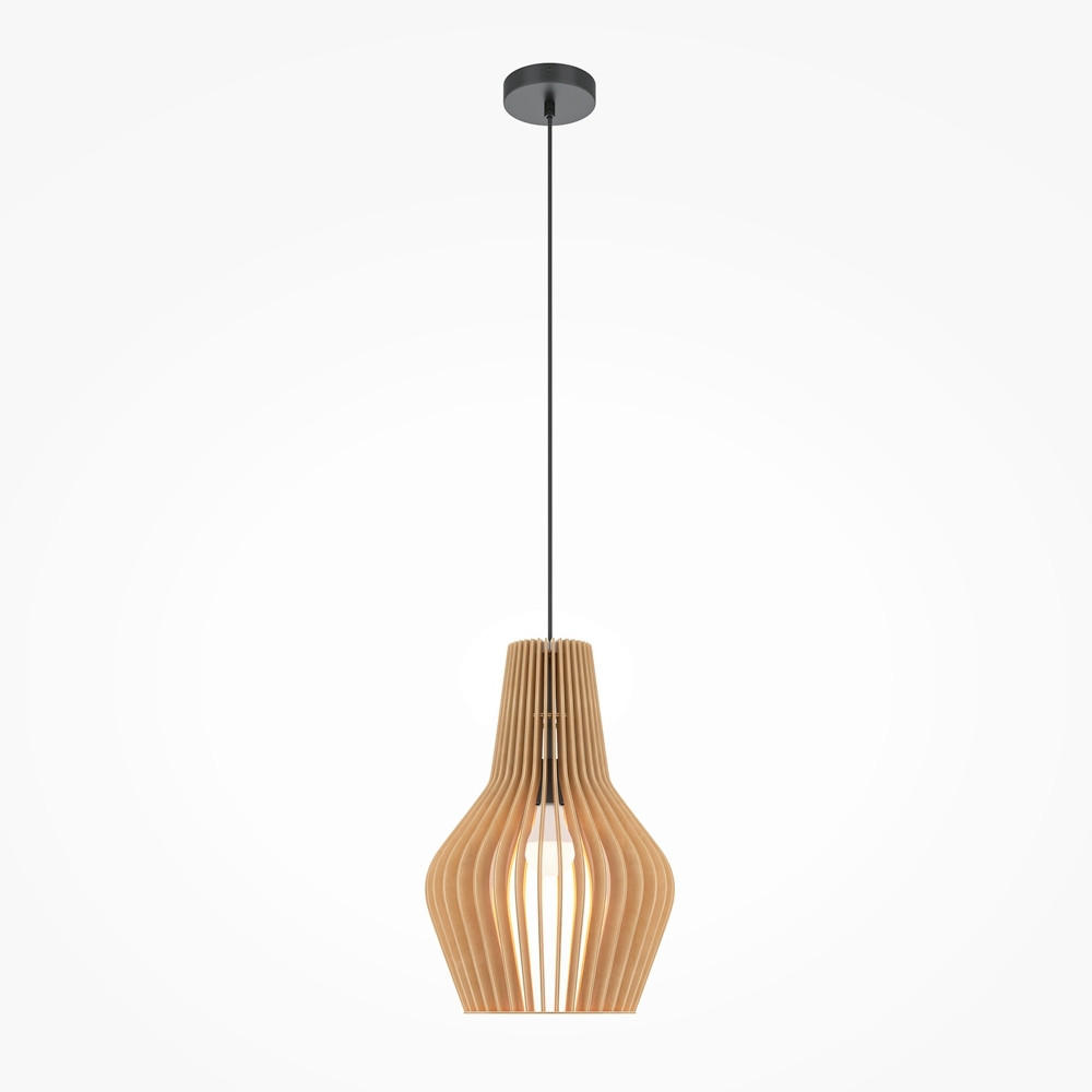 PENDELLEUCHTE 30/57,5 cm    - Beige/Schwarz, Modern, Holz/Metall (30/57,5cm) - MAYTONI