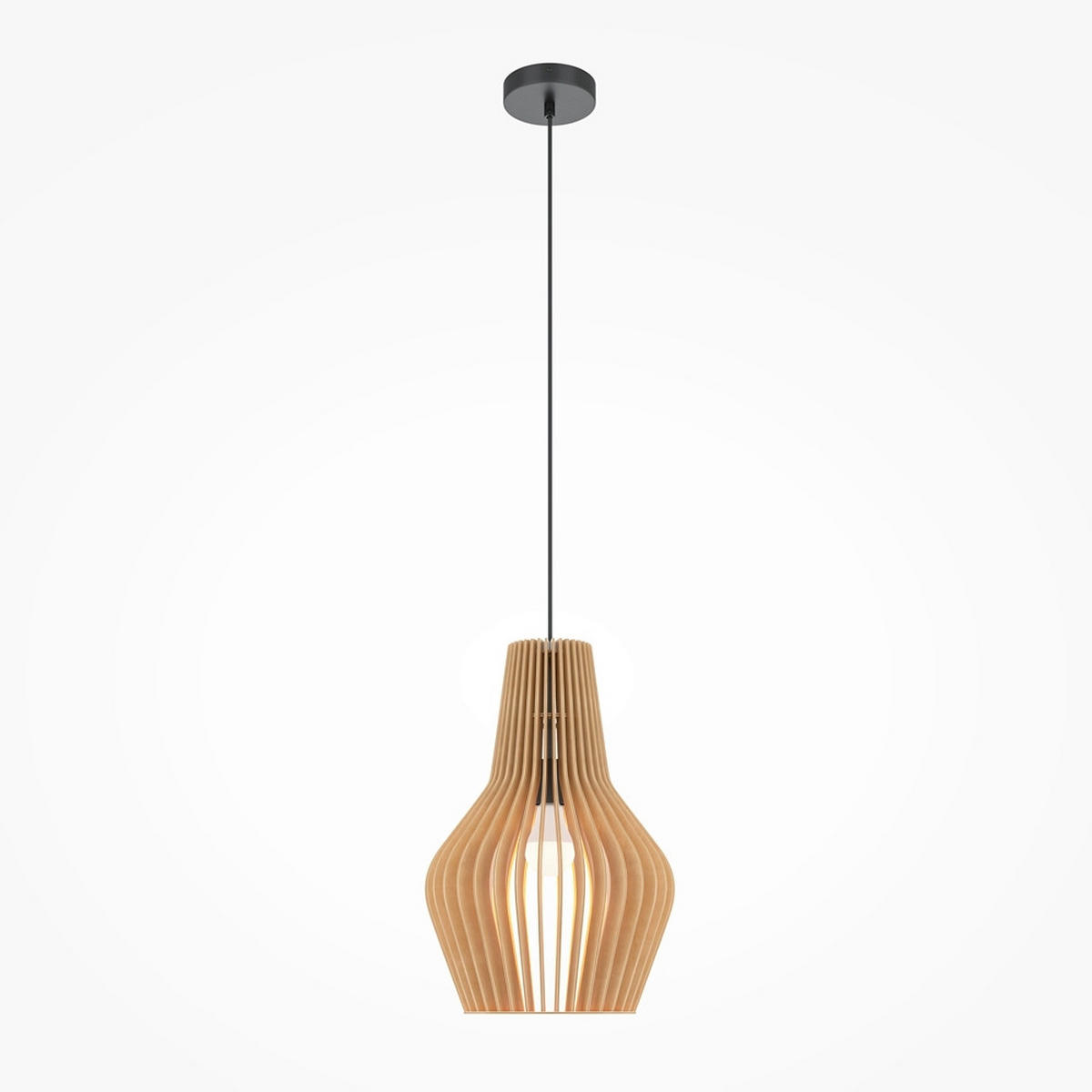 PENDELLAMPA 30/57,5 cm  - beige/svart, Modern, metall/trä (30/57,5cm) - MAYTONI