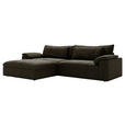 ECKSOFA  in Webstoff Schwarz  198/306 cm  - Schwarz, MODERN, Kunststoff/Textil (198/306cm) - Carryhome