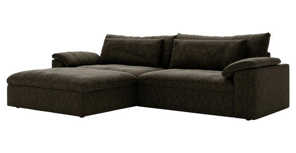 ECKSOFA  in Webstoff Schwarz  198/306 cm  - Schwarz, MODERN, Kunststoff/Textil (198/306cm) - Carryhome