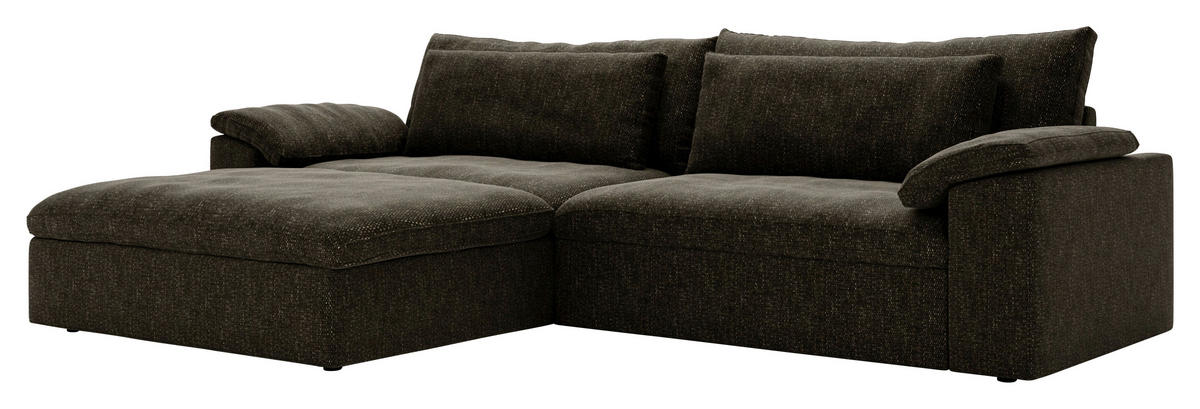 ECKSOFA  in Webstoff Schwarz  198/306 cm  - Schwarz, MODERN, Kunststoff/Textil (198/306cm) - Carryhome