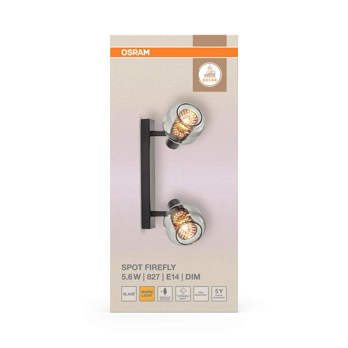 LED-STRAHLER 38,5/17,6/10,5 cm   - Schwarz, Basics, Glas/Metall (38,5/17,6/10,5cm) - Osram
