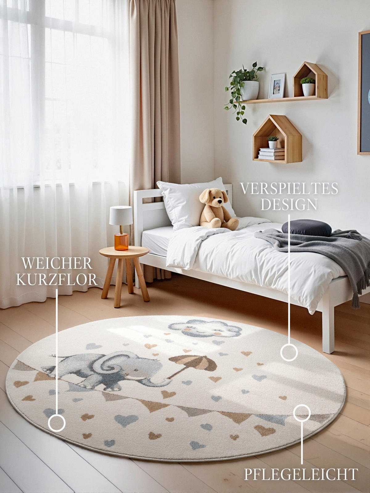 KINDERTEPPICH 160 cm Boho Kids  - Multicolor/Creme, Basics, Kunststoff (160cm) - Villeroy & Boch