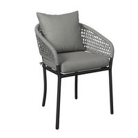 GARTENSTUHL Metall, Kunststoff, Textil Grau  - Anthrazit/Grau, MODERN, Kunststoff/Textil (60/76/62cm) - Ambia Garden