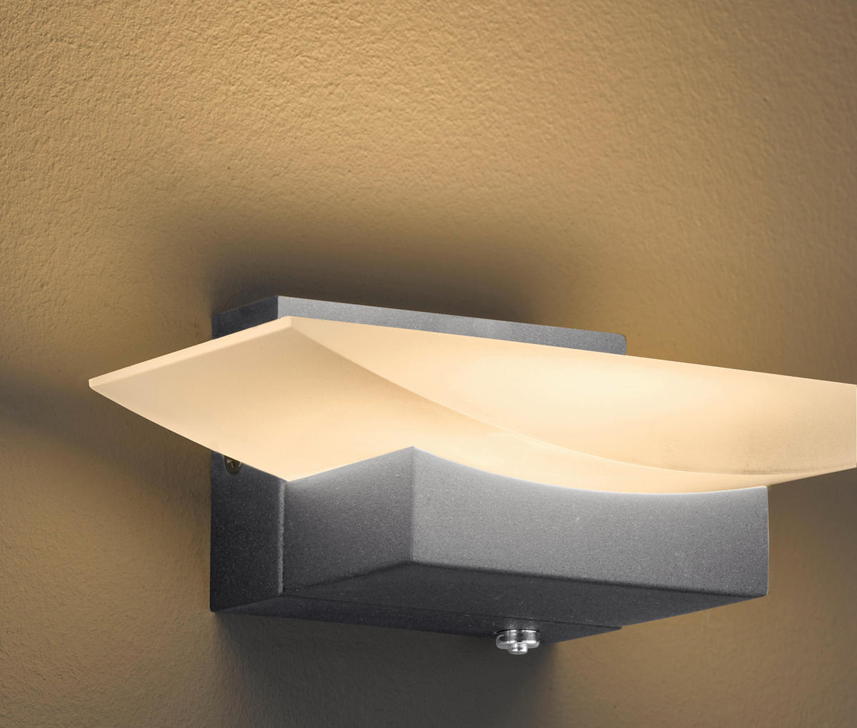 LED-WANDLEUCHTE - Weiss/Schwarz, Design, Glas/Metall (7/20/11cm) - Fischer & Honsel