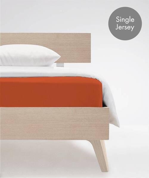 SPANNBETTTUCH Jenny C Single-Jersey - Dunkelorange, Basics, Textil (100/200cm) - Fleuresse