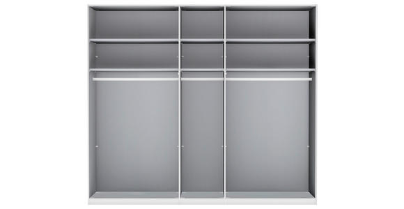 FALTTÜRENSCHRANK 250/236/58 cm 5-türig Grau, Weiß - Chromfarben/Weiß, KONVENTIONELL, Glas/Holzwerkstoff (250/236/58cm) - Dieter Knoll