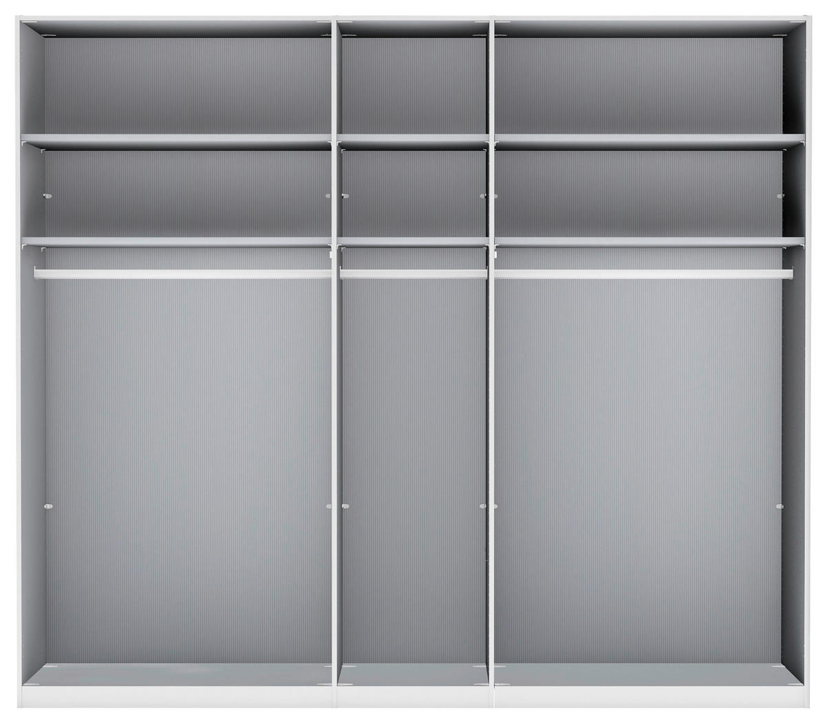 FALTTÜRENSCHRANK in Weiss  - Chromfarben/Weiss, Konventionell, Glas/Holzwerkstoff (250/236/58cm) - Dieter Knoll