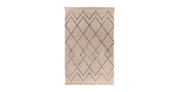 WEBTEPPICH 80/150 cm Alena Creme, Dunkelblau - Creme/Dunkelblau, Basics, Textil (80/150cm) - Novel