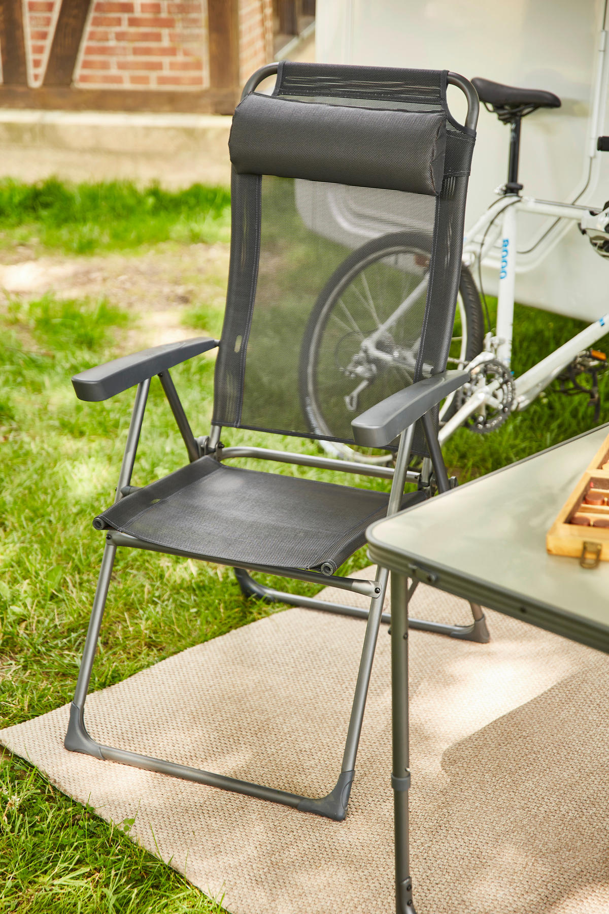 CAMPINGSESSEL - Anthrazit, KONVENTIONELL, Kunststoff/Textil (72/117/59cm) - Siena Garden