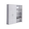 AKTENSCHRANK Grau, Weiß  - Weiß/Grau, MODERN, Holzwerkstoff (168,8/185,6/33cm) - MID.YOU