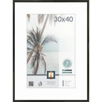 BILDERRAHMEN 30/40 cm  - Schwarz, Basics, Glas/Kunststoff (30/40cm)