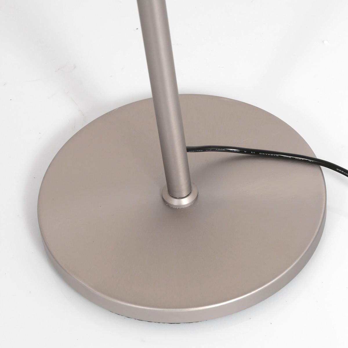 STEHLEUCHTE    - Edelstahlfarben, Design, Glas/Metall (23cm)