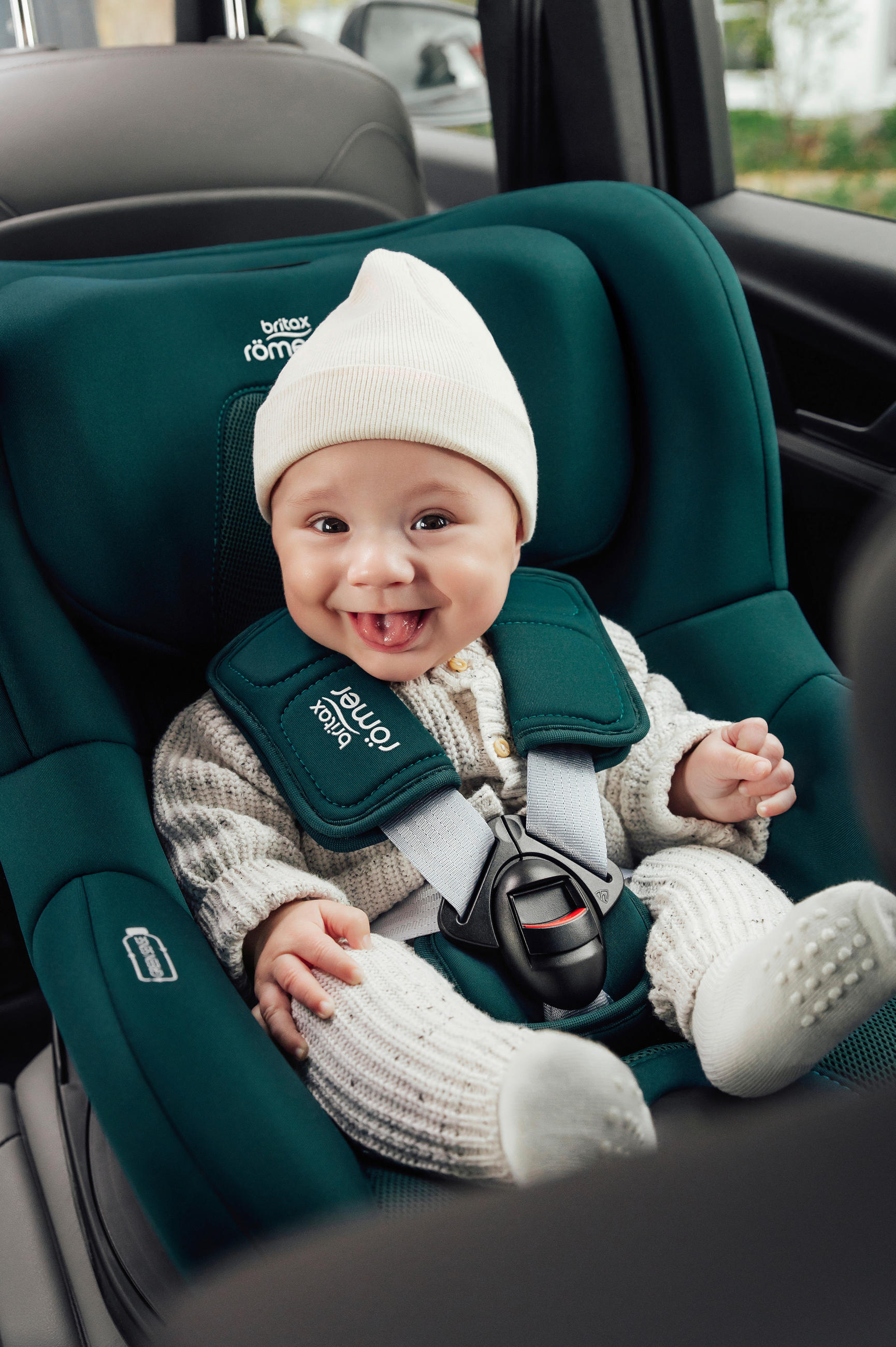 REBOARDER-KINDERSITZ DUALFIX 5Z  - Jadegrün, Basics, Textil (44/48/74cm) - Britax Römer