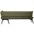 ECKBANK 235/165 cm Webstoff Schwarz, Olivgrün Buche massiv - Schwarz/Olivgrün, Basics, Holz/Textil (235/165cm) - Carryhome