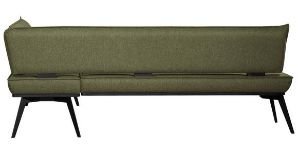 ECKBANK 235/165 cm Webstoff Schwarz, Olivgrün Buche massiv - Schwarz/Olivgrün, Basics, Holz/Textil (235/165cm) - Carryhome