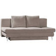 SCHLAFSOFA  in Cord Beige  - Chromfarben/Beige, Design, Textil/Metall (200/85/90cm) - Xora