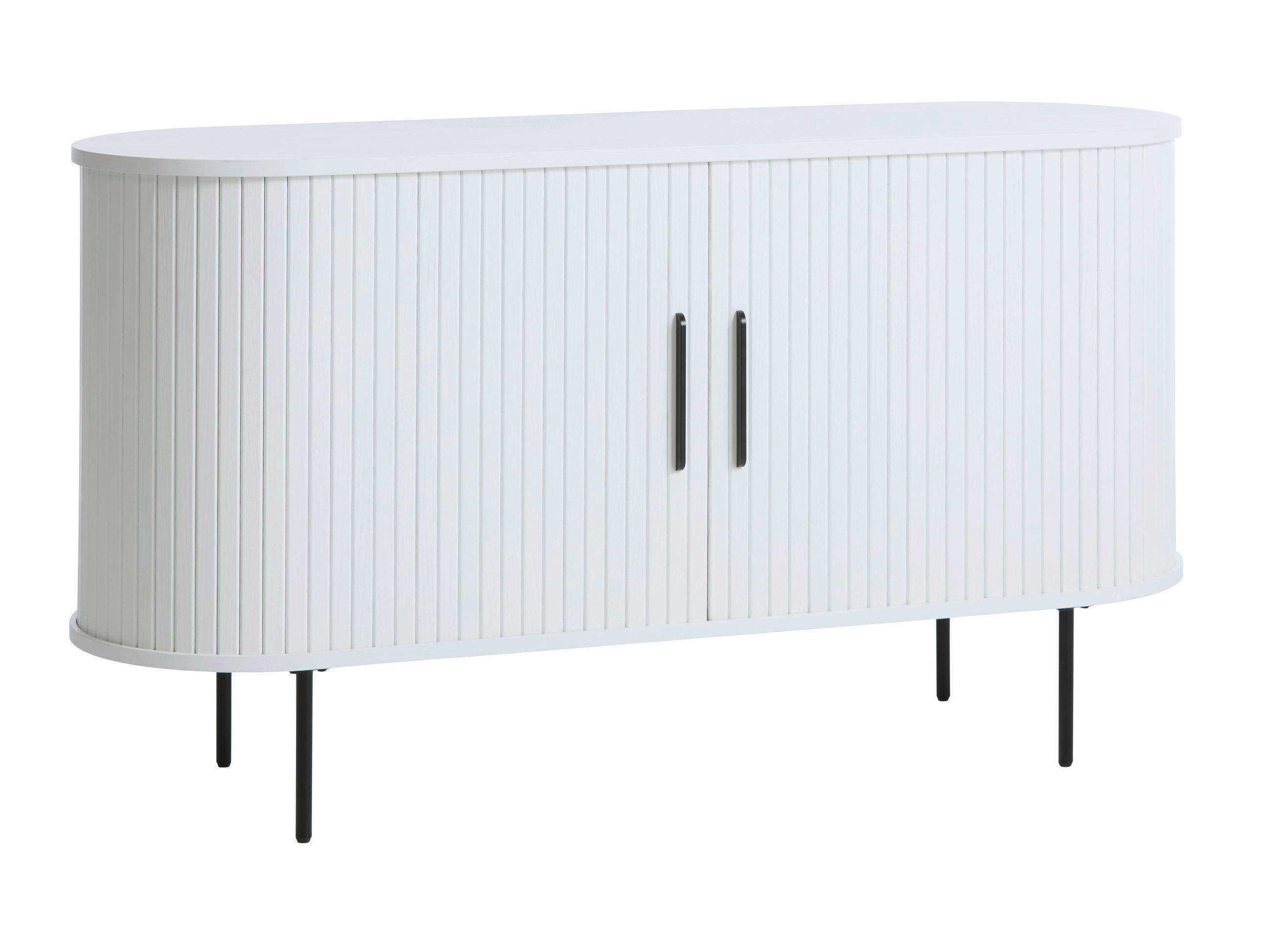 SIDEBOARD 140/76/45 cm Weiß  140/76/45 cm  - Schwarz/Weiß, Trend, Holzwerkstoff/Metall (140/76/45cm) - home24
