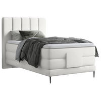 BOXSPRINGBETT 100/200 cm  in Creme  - Creme/Schwarz, Natur, Textil/Metall (100/200cm) - Esposa