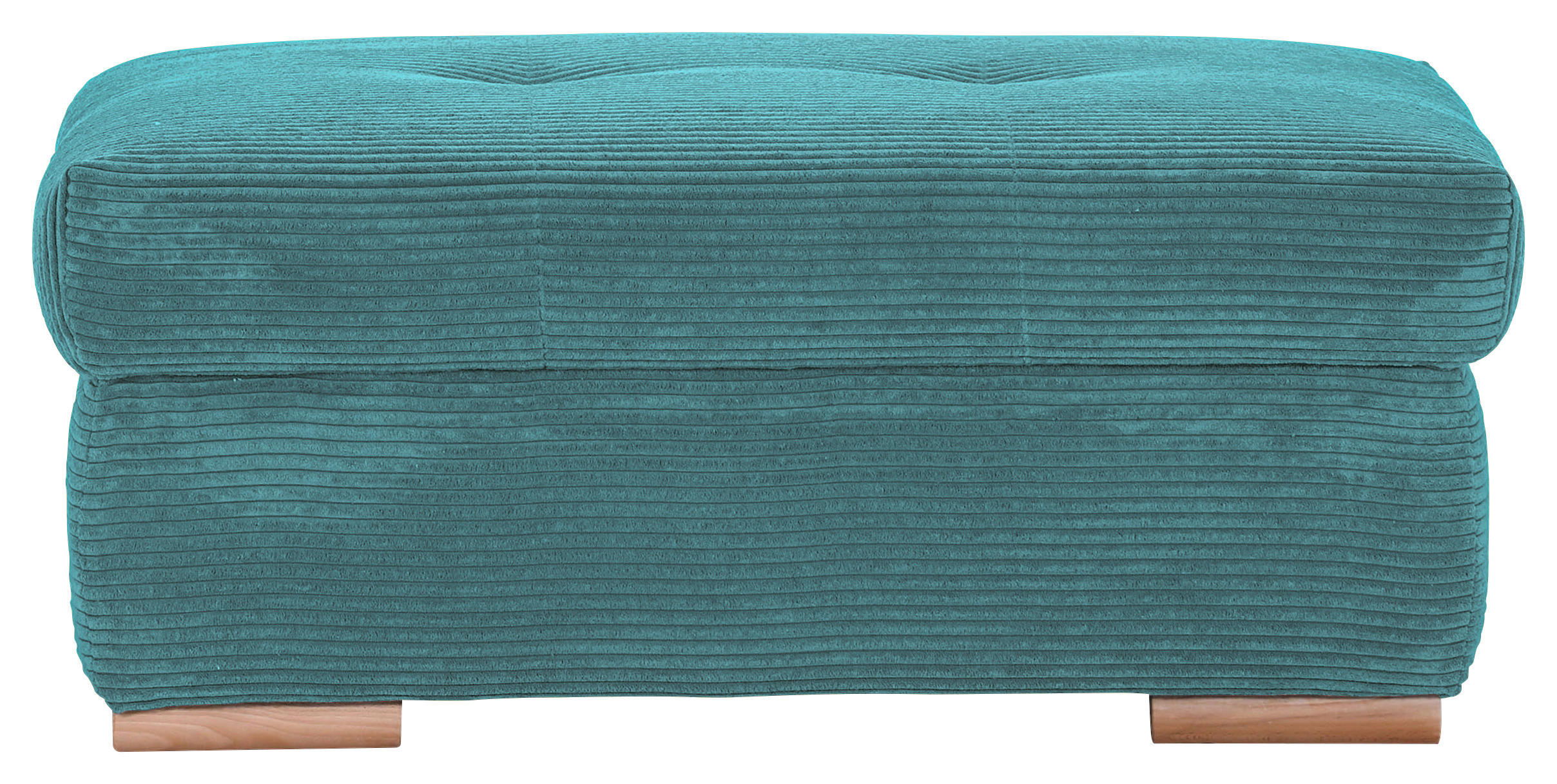 HOCKERBANK in Textil Petrol - Eichefarben/Petrol, Konventionell, Holz/Textil (103/45/71cm) - Carryhome