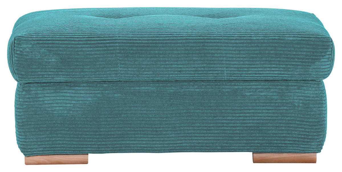 BÄNK i textil petrol  - petrol/ekfärgad, Klassisk, trä/textil (103/45/71cm) - MID.YOU