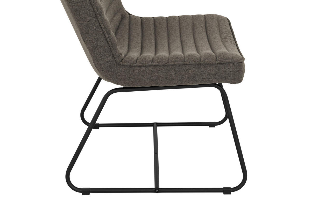 SESSEL Webstoff Grau    - Schwarz/Grau, MODERN, Textil/Metall (66/85/69cm) - P & B