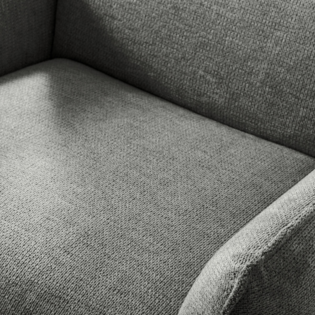 RELAXSESSEL in Textil Hellgrau  - Hellgrau/Schwarz, Design, Textil/Metall (77/107/88cm) - Livetastic