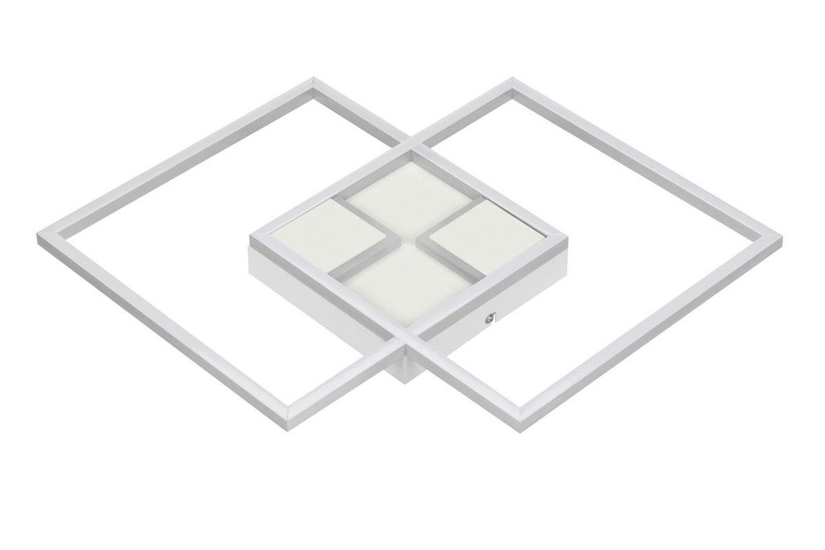 LED-DECKENLEUCHTE 27 W    42/42/4,5 cm  - Weiss, Basics, Kunststoff/Metall (42/42/4,5cm) - Boxxx