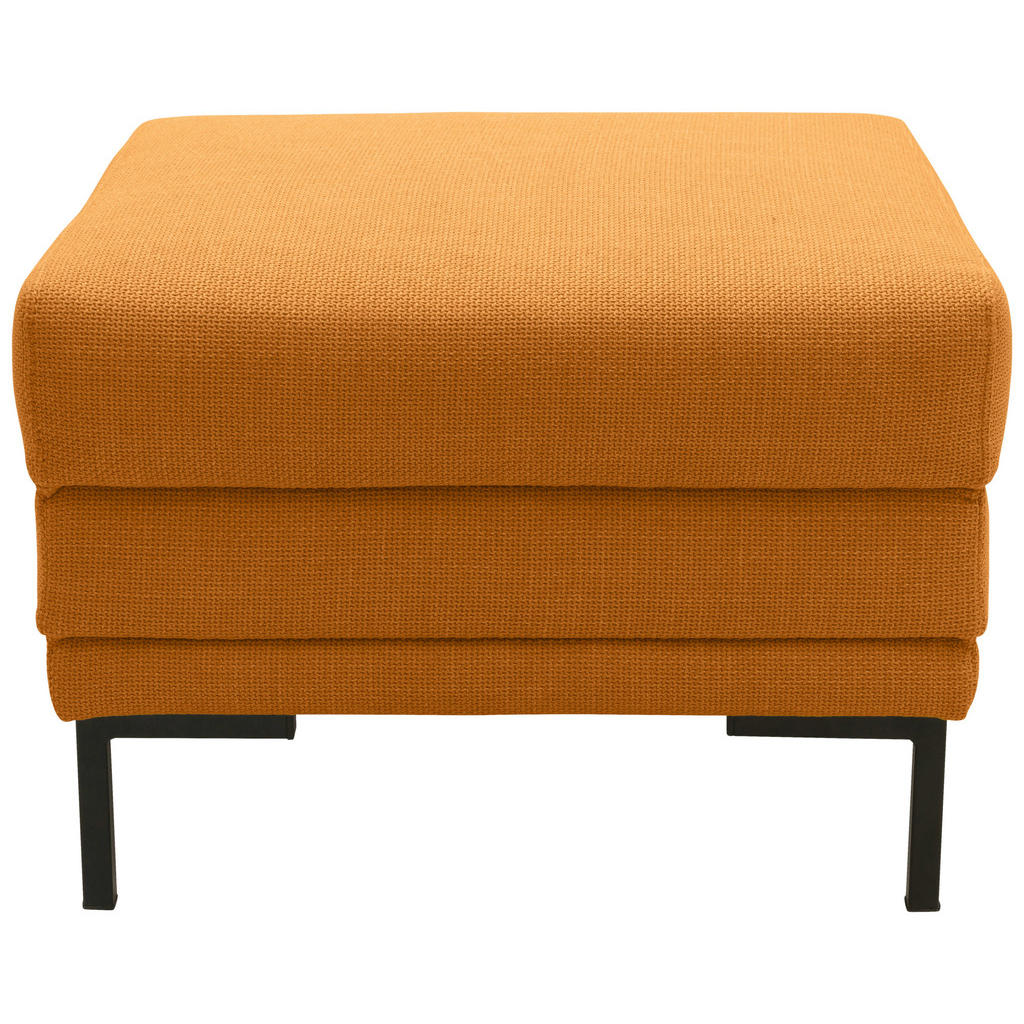 Thumbnail - Looks by W.Joop Hocker Looks Vii, Orange, Textil, Uni, Füllung: Schaumstoff, quadratisch, 55x45x55 cm, Made in EU, FSC M...