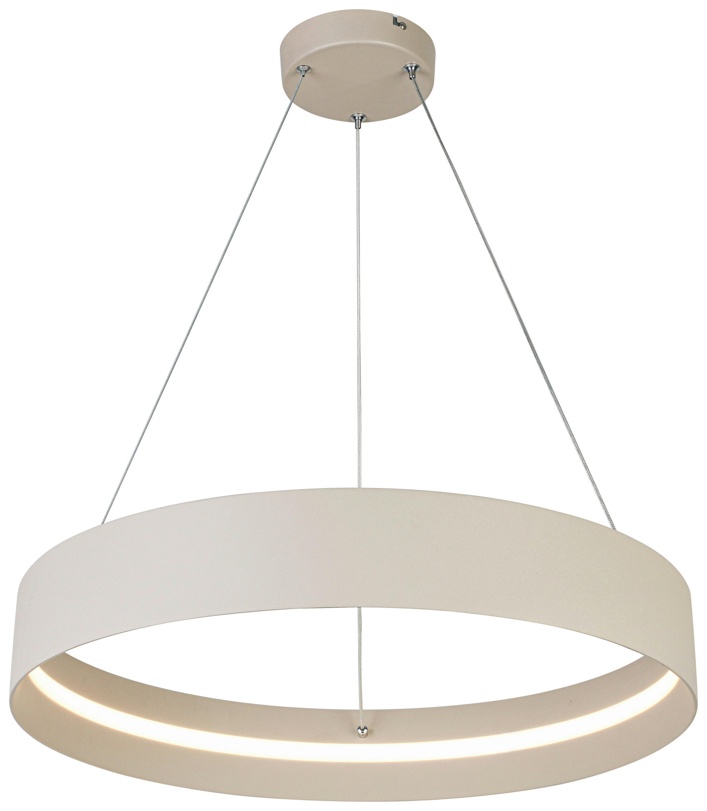 HÄNGELEUCHTE 58,4/120 cm   - Sandfarben/Weiß, Trend, Kunststoff/Metall (58,4/120cm) - Collet's Monde