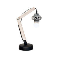 TISCHLEUCHTE 16/13/38,5 cm   - Hellbraun/Schwarz, Trend, Holz/Metall (16/13/38,5cm) - Kayoom