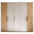 DREHTÜRENSCHRANK 250,8/227,7/60 cm,  in Eichefarben, Kaschmir, 5-türig  - Kaschmir/Eichefarben, Design, Holzwerkstoff/Metall (250,8/227,7/60cm) - Xora