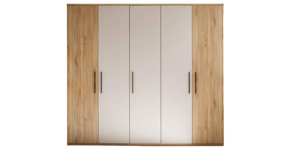 DREHTÜRENSCHRANK 250,8/227,7/60 cm,  in Eichefarben, Kaschmir, 5-türig  - Kaschmir/Eichefarben, Design, Holzwerkstoff/Metall (250,8/227,7/60cm) - Xora