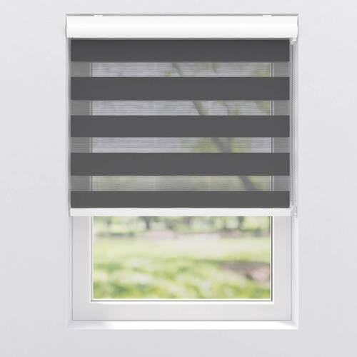 DUOROLLO SCHWARZ 120/175 cm  - Schwarz, KONVENTIONELL, Textil (120/175cm)