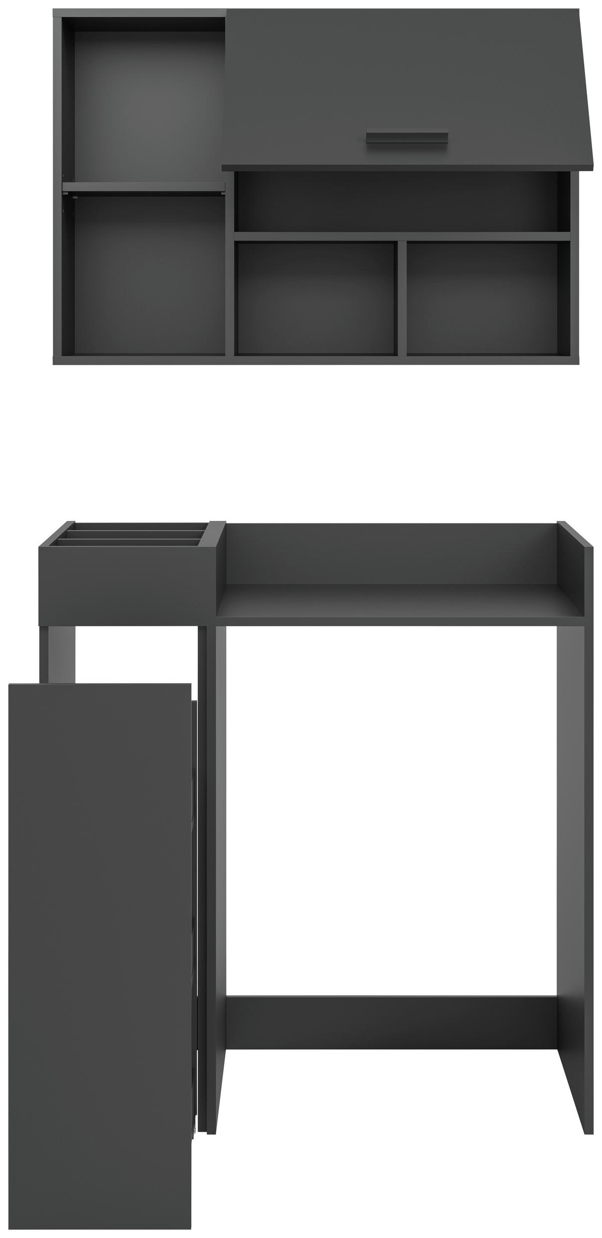 WASCHMASCHINENSCHRANK 95/195/60 cm Anthrazit  - Anthrazit/Schwarz, Basics, Holzwerkstoff/Kunststoff (95/195/60cm) - MID.YOU