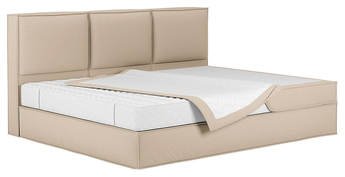 BOXSPRINGBETT 270/220 cm  in Beige  - Beige, Design, Textil (270/220cm) - home24