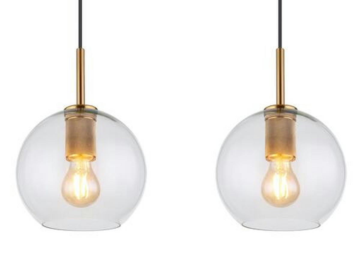 ZÁVĚSNÉ SVÍTIDLO, 90/20/120 cm  - černá/čiré, Design, kov/plast (90/20/120cm) - Globo