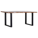 ESSTISCH in Holz 180/90/76 cm  - Schwarz/Naturfarben, Trend, Holz/Metall (180/90/76cm) - Landscape