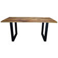 ESSTISCH in Holz, Metall 180/90/77 cm - Schwarz/Naturfarben, Design, Holz/Metall (180/90/77cm) - Ambia Home