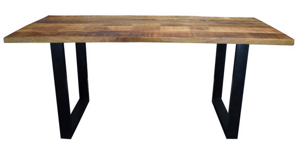 ESSTISCH in Holz, Metall 180/90/77 cm - Schwarz/Naturfarben, Design, Holz/Metall (180/90/77cm) - Ambia Home