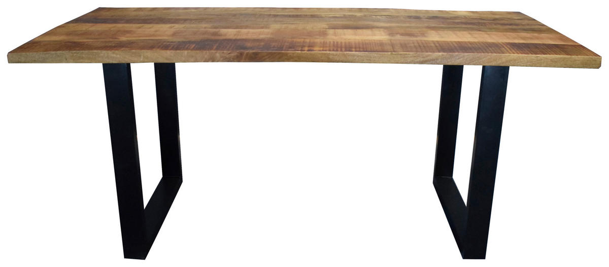 ESSTISCH in Holz, Metall 180/90/77 cm  - Schwarz/Naturfarben, Design, Holz/Metall (180/90/77cm) - Ambia Home
