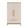 BABYKLEIDERSCHRANK Stiene Eichefarben, Beige  - Eichefarben/Beige, Basics, Holz/Holzwerkstoff (123,30/200,00/57,20cm) - Paidi