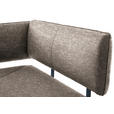 ECKBANK 190/150 cm  in Schwarz, Hellbraun  - Hellbraun/Schwarz, MODERN, Textil/Metall (190/150cm) - Cantus