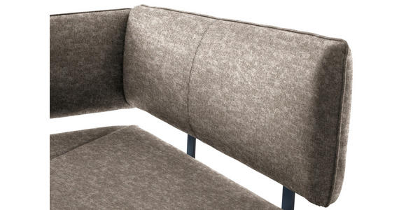 ECKBANK 180/140 cm in Schwarz, Hellbraun - Hellbraun/Schwarz, MODERN, Textil/Metall (180/140cm) - Cantus