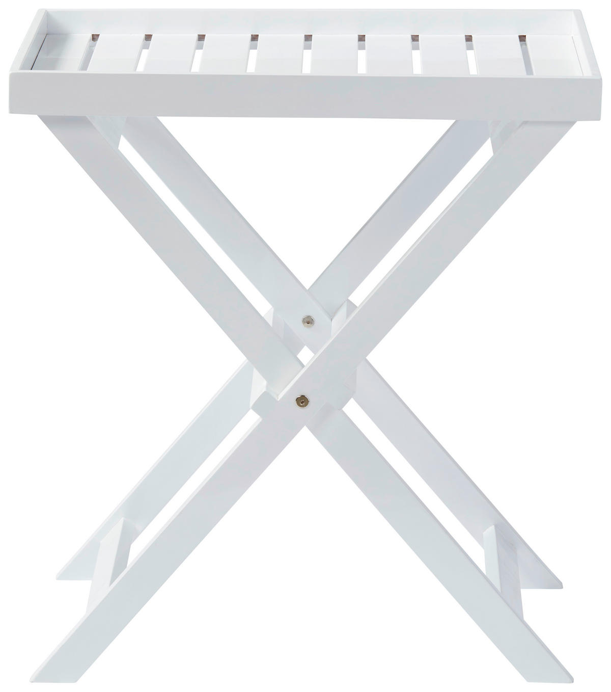 TABLETTTISCH in Holz 60/40/65 cm  - Weiss Hochglanz, Konventionell, Holz (60/40/65cm) - MID.YOU