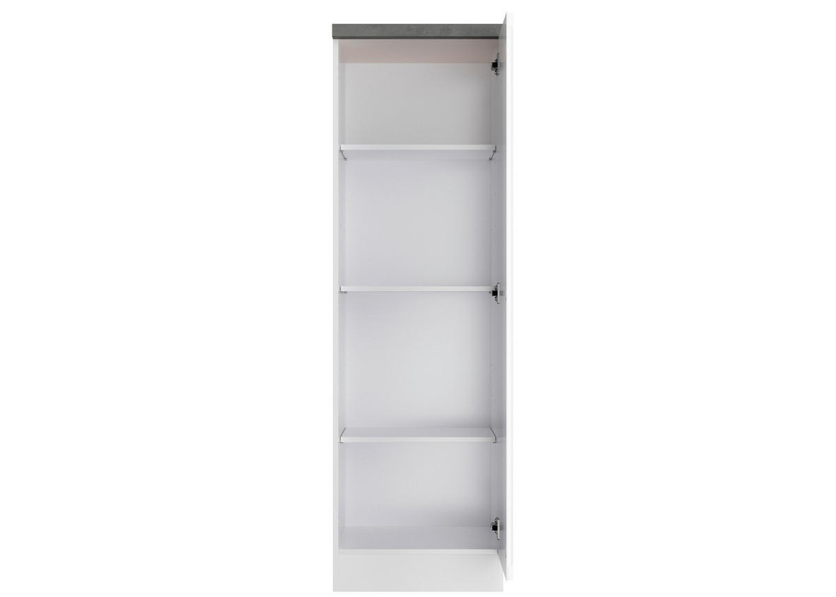 APOTHEKERSCHRANK 50/166/60 cm  in Grau, Weiß, Weiß Hochglanz  - Weiß Hochglanz/Weiß, LIFESTYLE, Holzwerkstoff (50/166/60cm) - Held