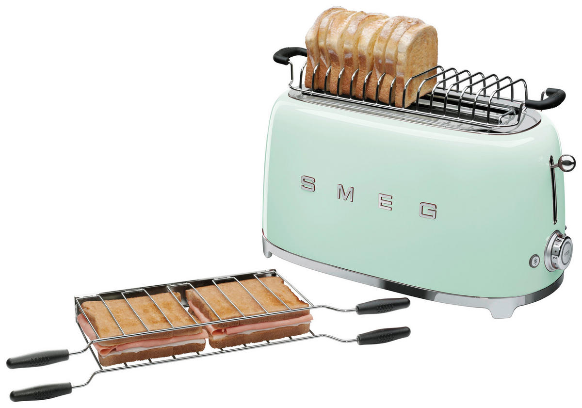 TOASTER  - Pastellgrün, Basics, Metall (39.4/21.5/39.4cm) - SMEG
