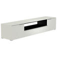 LOWBOARD Weiß, Alufarben 210/43/45 cm - Alufarben/Weiß, Design, Glas/Holzwerkstoff (210/43/45cm) - Moderano