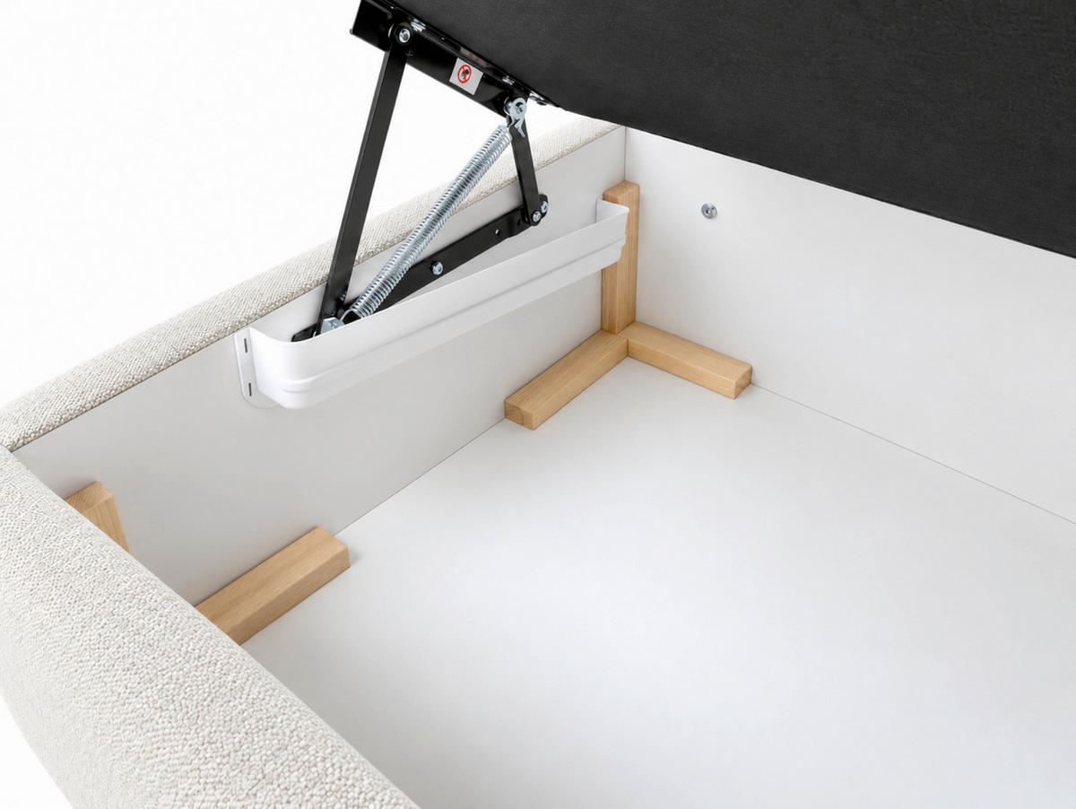 BOXBETT 180/200 cm,  in Perlmutt, Bettkasten, Topper,  - Chromfarben/Perlmutt, MODERN, Holz/Kunststoff (180/200cm) - MID.YOU