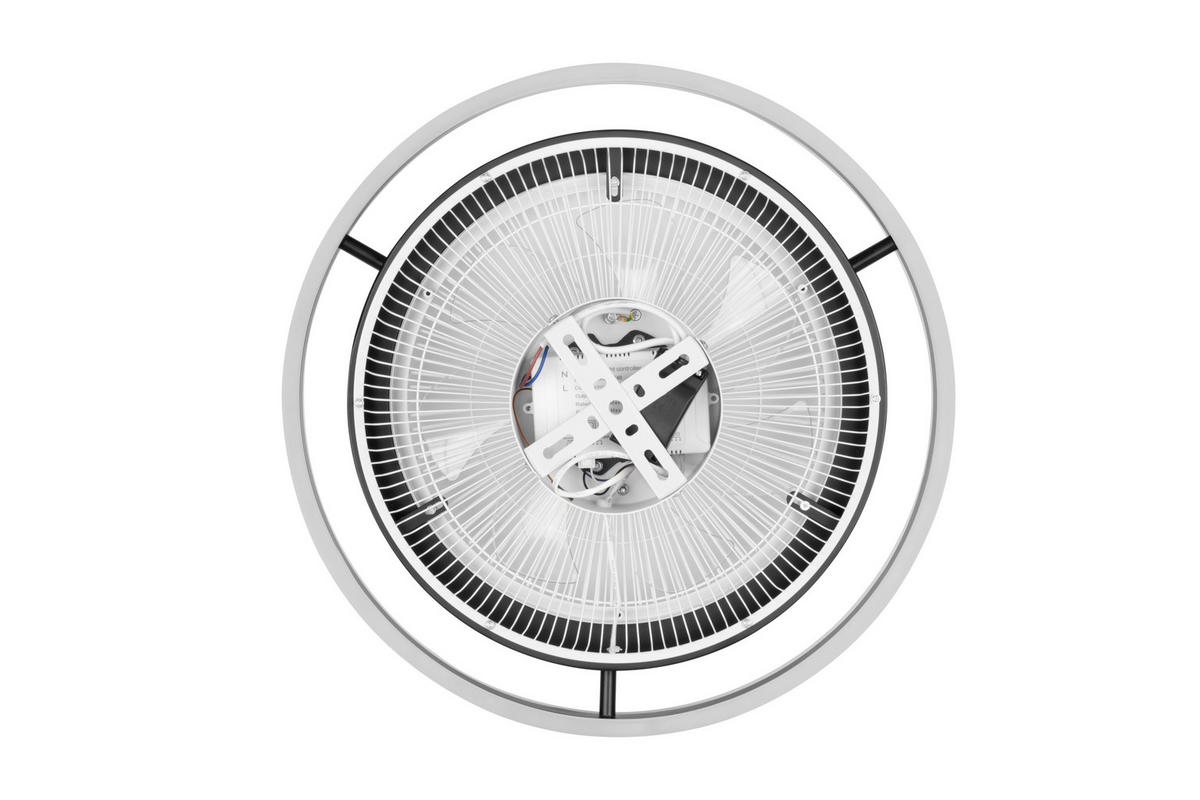 PLAFONSKI VENTILATOR   - prozirna/bela, Dizajnerski, metal/plastika (49,5/16,8cm) - Mican